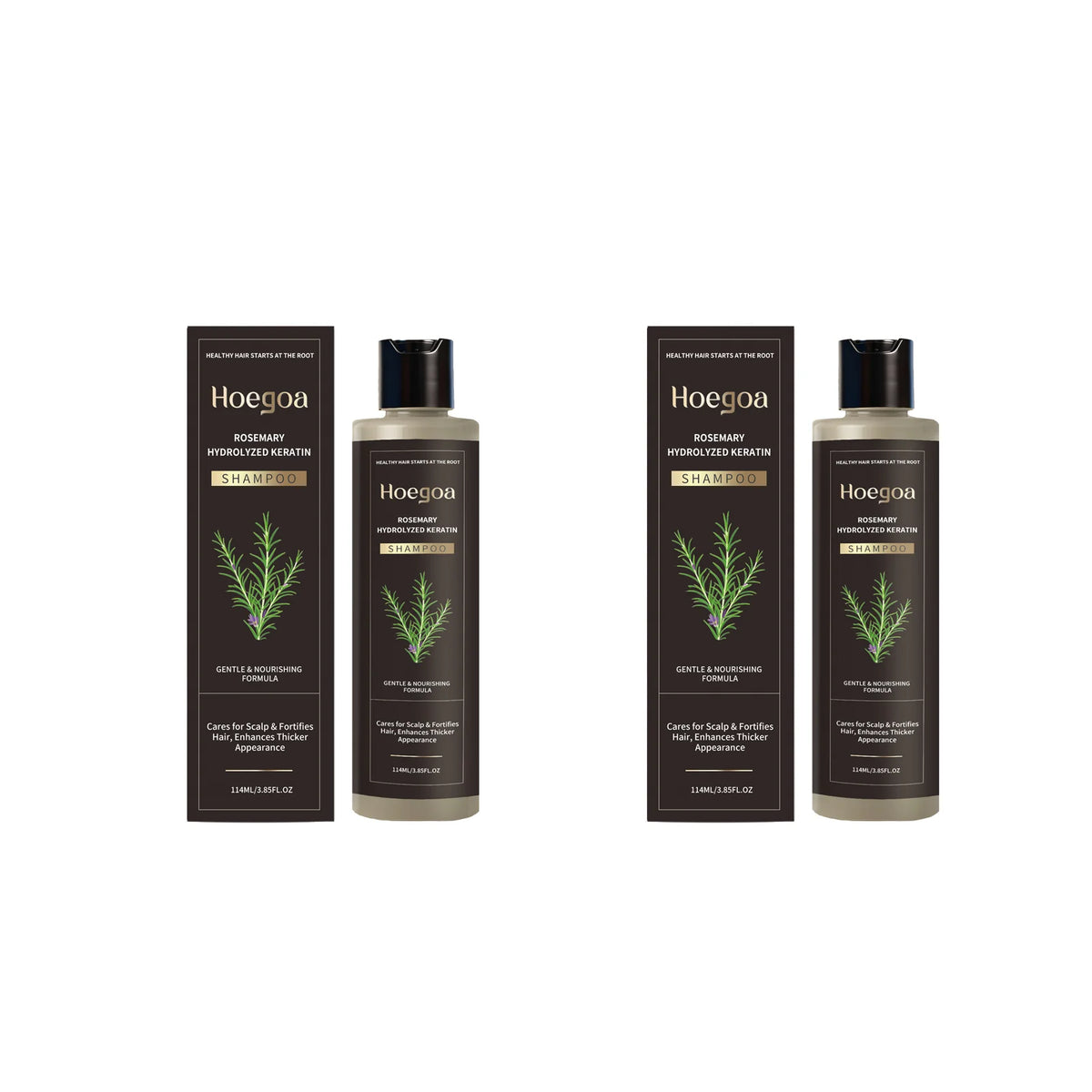 HOEGOA Rosemary Shampoo – Volumizing & Thickening 114ml Hair Shampoo Qst 2pcs