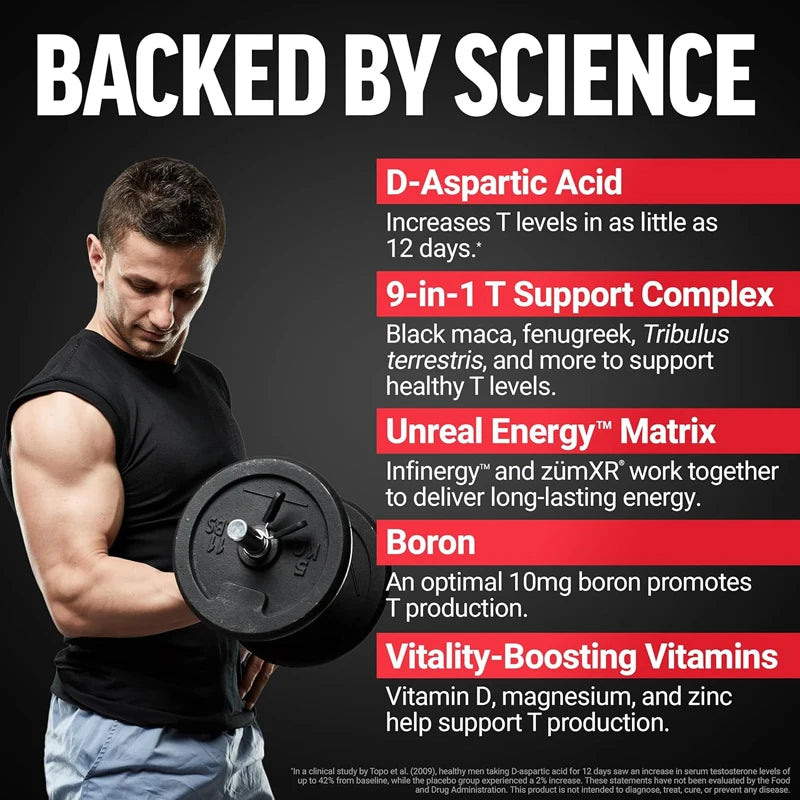 Test X180 Boost Men's Supplement – Cordyceps, Boron & Fenugreek Men's Vitality Supplement Qst