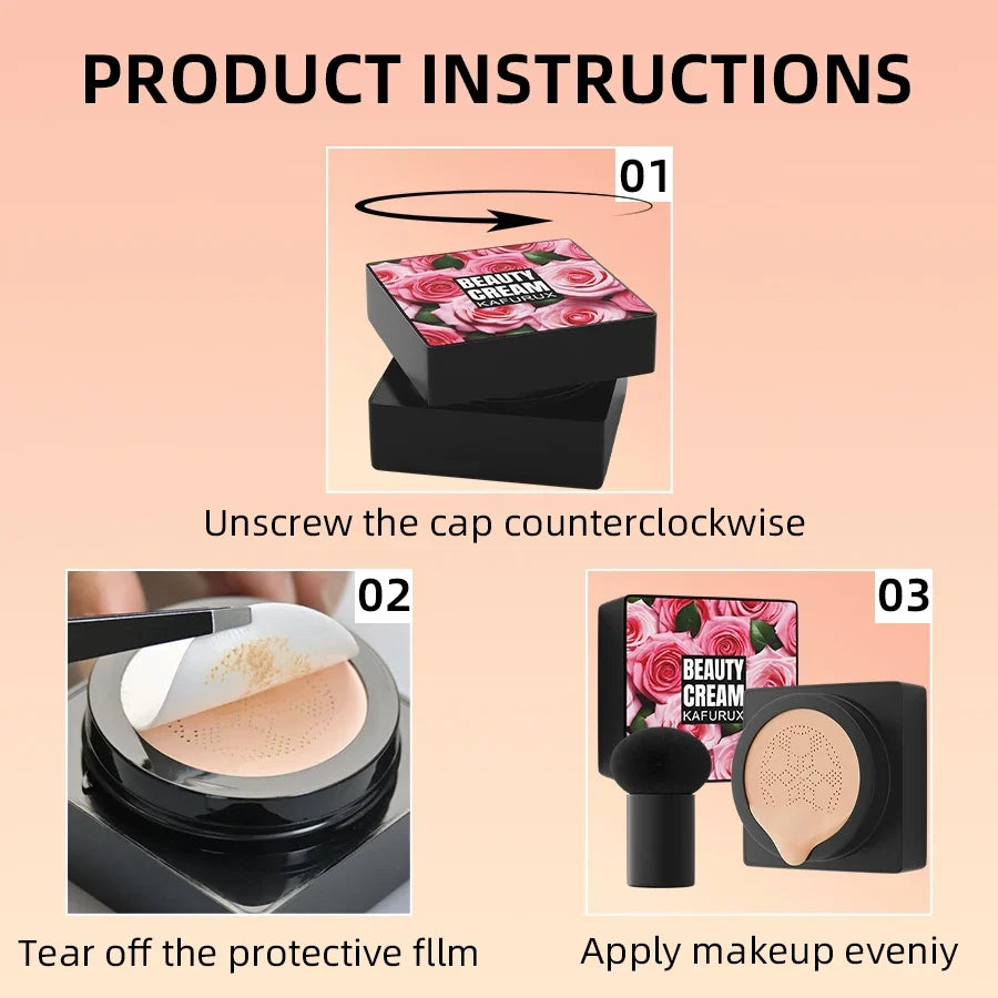 Mushroom Head Air Cushion CC Cream – Moisturizing Foundation Air Cushion Foundation Qme