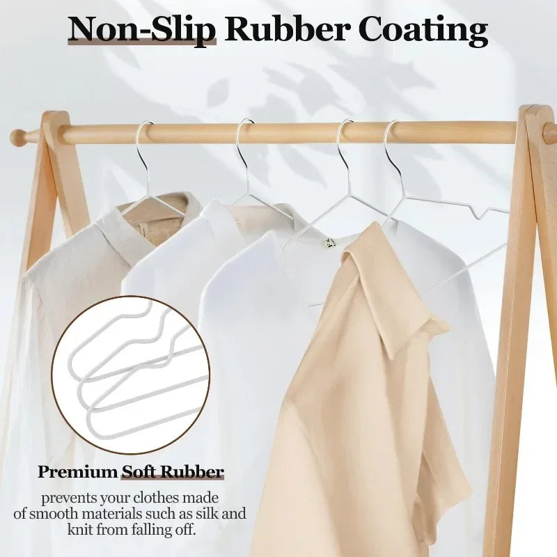 Non-Slip Plastic Clothes Hangers – Dorm & Home Drying (10pc) Clothes Hangers Qme