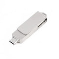 3-in-1 OTG USB 3.0 Flash Drive USB-C Android 16–128GB | Qme OTG USB Flash Drive Qme silver white 128GB