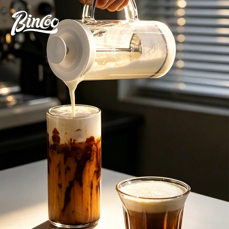 Bincoo French Press 550ml – Glass Cold Brew & Frother Set French Press Set Qst