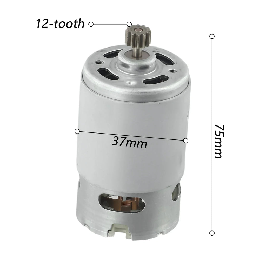 RS550 21V Two-Speed DC Motor 12-Tooth High-Torque Electric Drill DC Replacement Motor Qme
