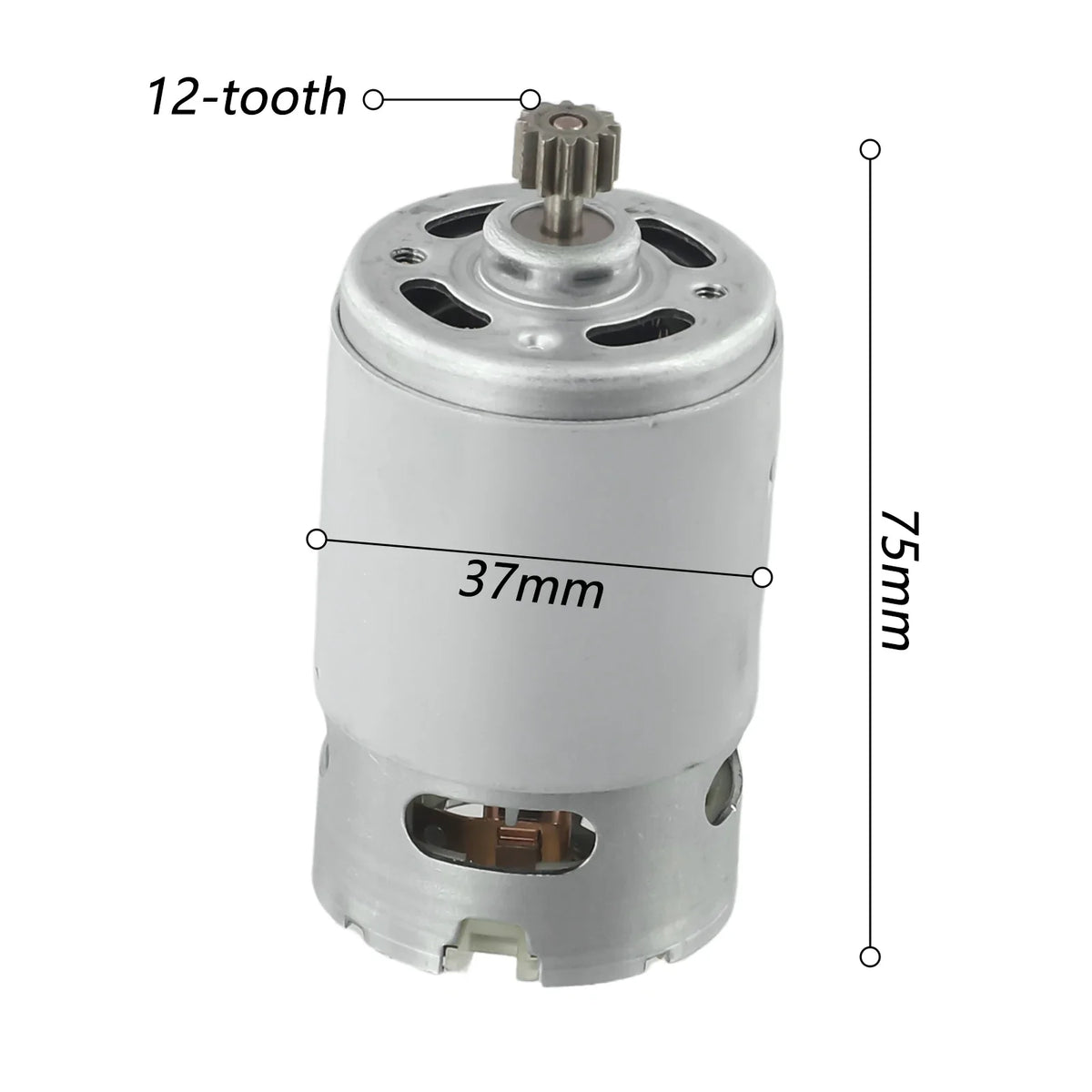 RS550 21V Two-Speed DC Motor 12-Tooth High-Torque Electric Drill DC Replacement Motor Qme