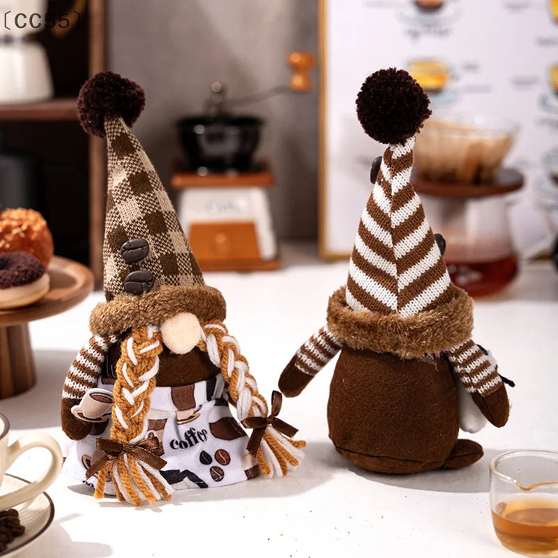 Coffee Gnome Figurine – Coffee Bar Home Decor Gift Gnome Figurine Qst