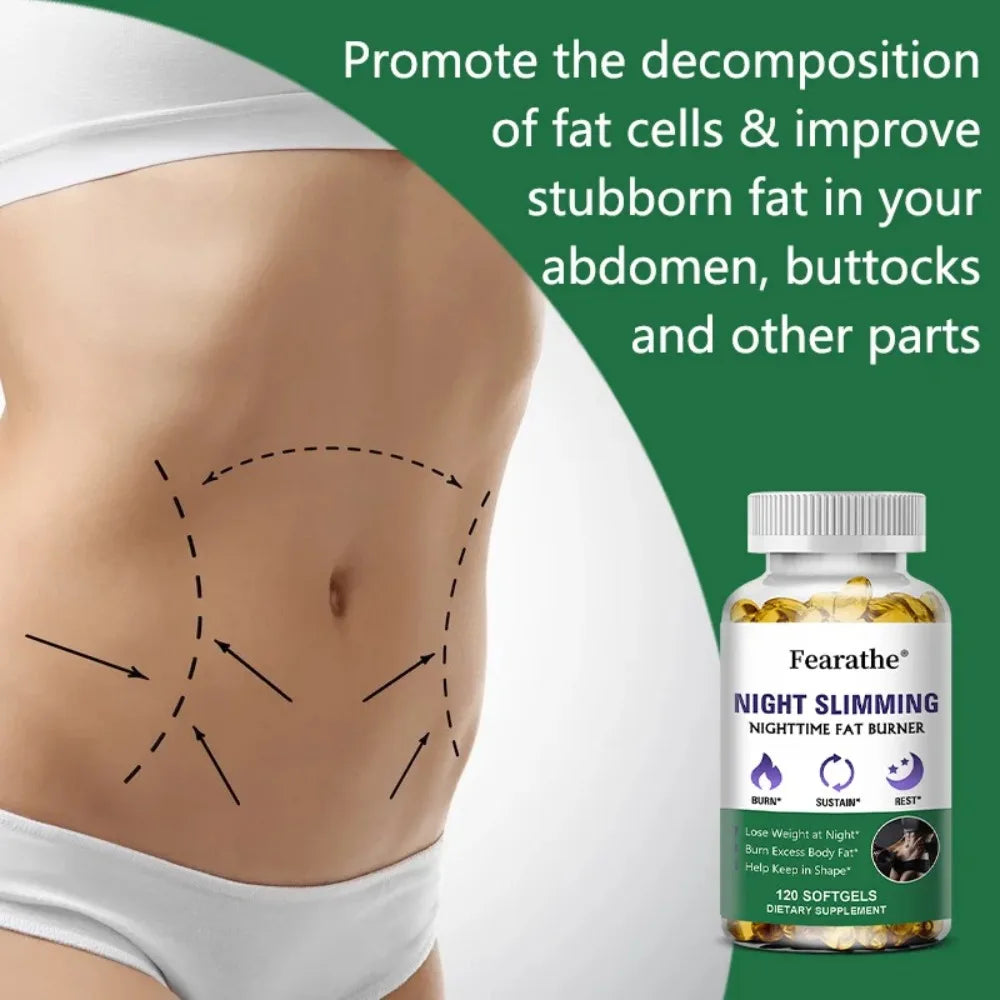 Fearathe Night Metabolic Support Capsules – Non-GMO Collagen Wellness Supplement Qst