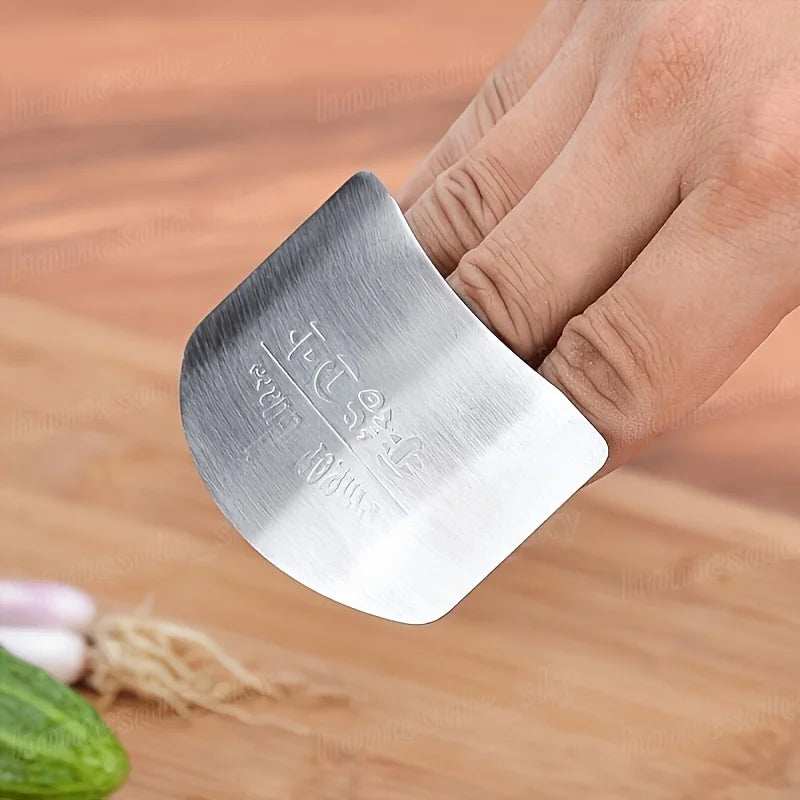 Stainless Steel Finger Guard – Reusable Kitchen Safety Tool Kitchen Finger Guard Qme