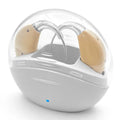 BTE Rechargeable Hearing Aid – Wireless Charging for Seniors Rechargeable Hearing Aid Qst White-Beige-Style2