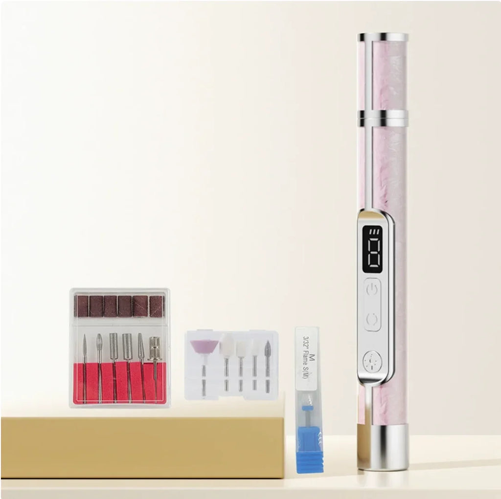 LINMANDA Cordless Electric Nail Drill Machine – 20000 RPM Electric Nail Drill Qme Pink