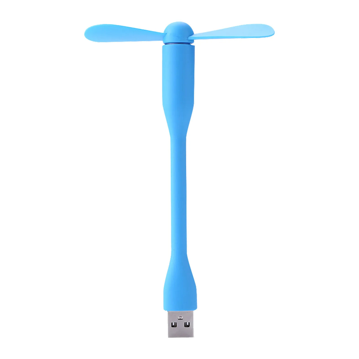 USB Flexible Mini Fan – Portable for Laptop & Power Bank USB Mini Fan Qme Blue