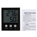 LCD Digital Thermometer Hygrometer – Indoor Temp & Humidity Digital Hygrometer Thermometer Qme black