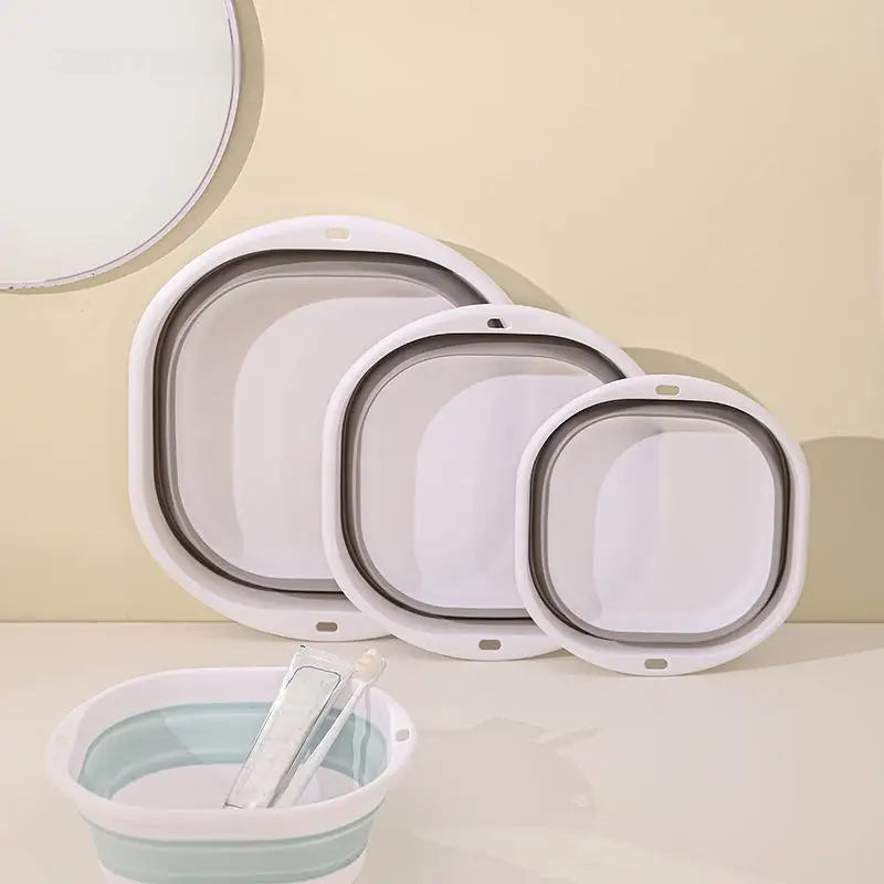 Large Foldable Washbasin | Portable Collapsible Plastic Basin Collapsible Wash Basin Qme