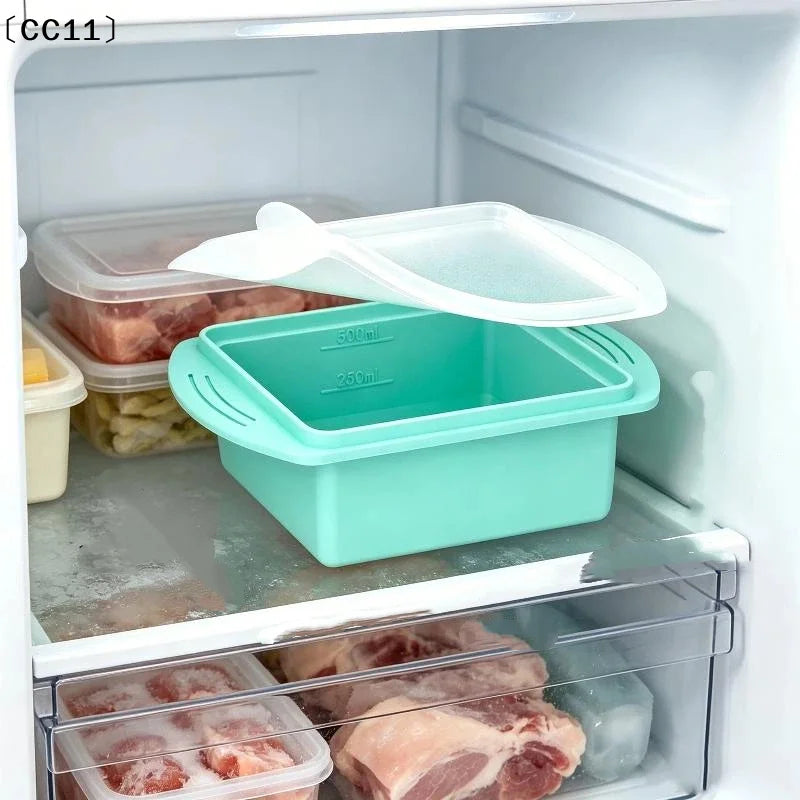 Silicone Freezer Mold Tray with Lid | Single & Double Compartment Silicone Freezer Mold Qme