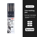 Black Micro Fine Pens 15 Sizes – Waterproof Archival Ink Set Micro Fine Pen Set Qme 3 Pcs Set