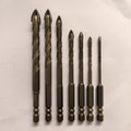 Cross Hexagon Carbide Tile Drill Bits – Glass Ceramic Metal Set Carbide Drill Bit Set Qme 7pcs