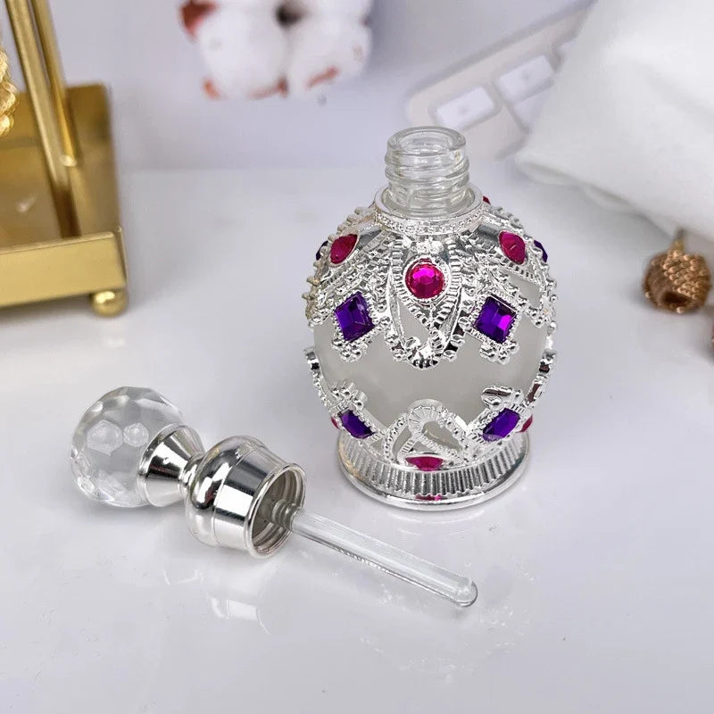 Luxury 15ml Glass Perfume & Essential Oil Bottle – Portable Glass Perfume Bottle Qme