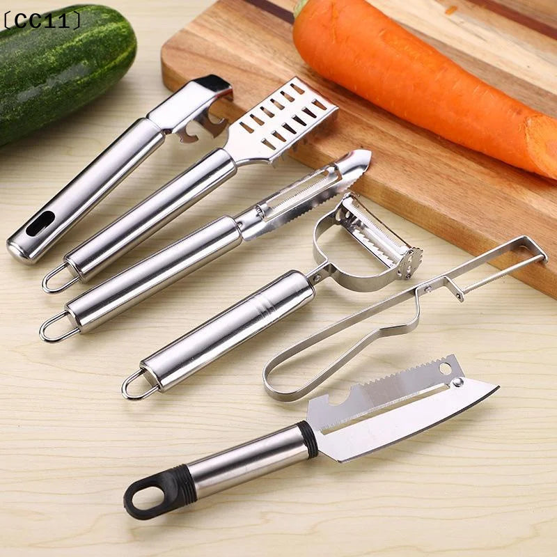Stainless Steel Fruit Peeler & Fish Scale Scraper Set Kitchen Peeler Set Qme