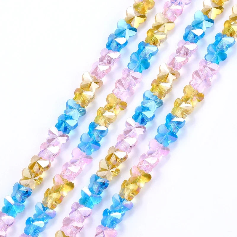 Colorful Glass Butterfly Crystal Beads for Jewelry Making | 8pc Set Jewelry Making Beads Qme Color 1 8x10mm-50pcs