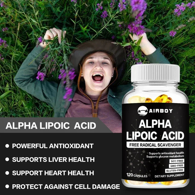 Alpha Lipoic Acid 600mg Softgels – Antioxidant & Metabolism Antioxidant Supplement Qst