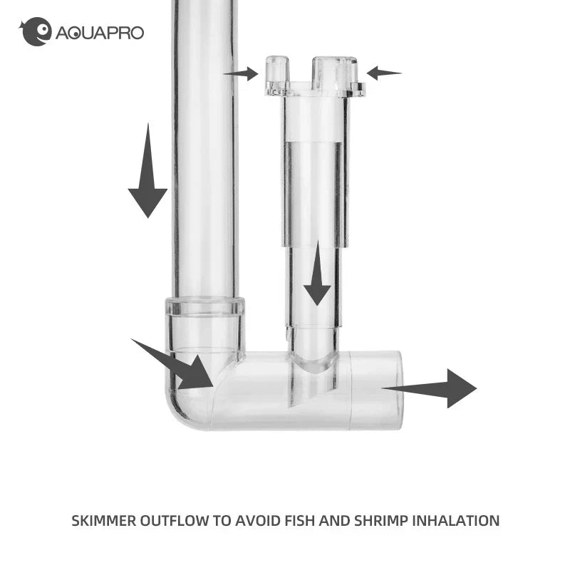 AQUAPRO Aquarium Lily Pipe Inflow Outflow Skimmer Set Aquarium Lily Pipe Set Qme