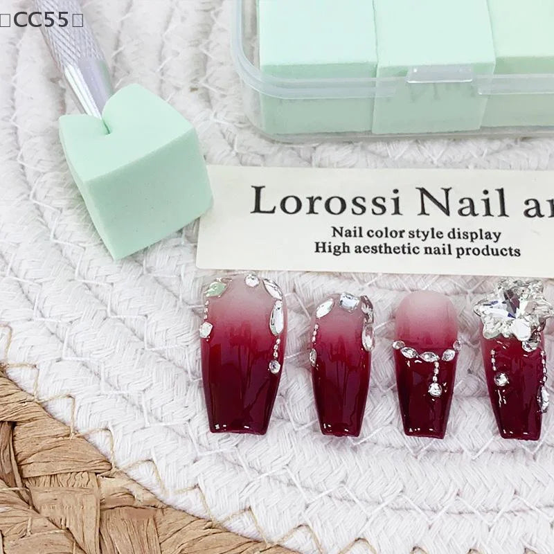 Soft Nail Art Sponge 9Pcs – Gradient Halo Dyeing Stamper Tool Nail Art Sponge Qst