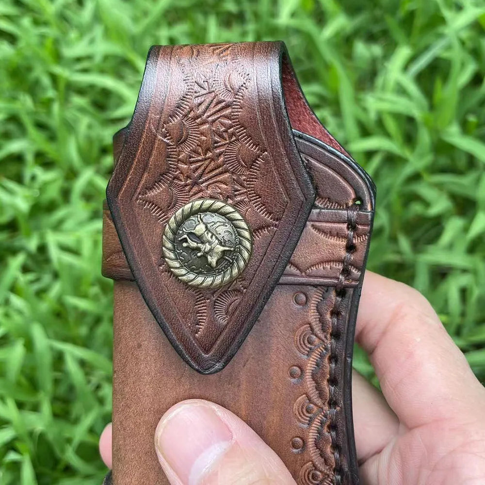 Swayboo Large Leather Knife Scabbard – Universal Folding Sheath Leather Knife Sheath Qst