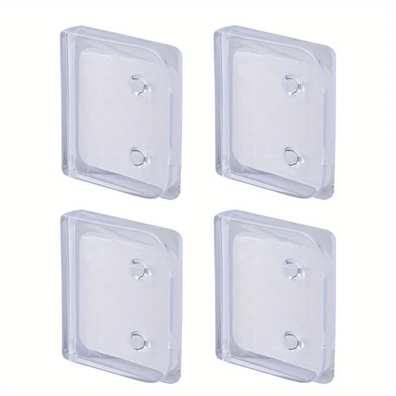 Self-Adhesive Shower Curtain Clips – Plastic Edge Holder Shower Curtain Clips Qme 4pcs