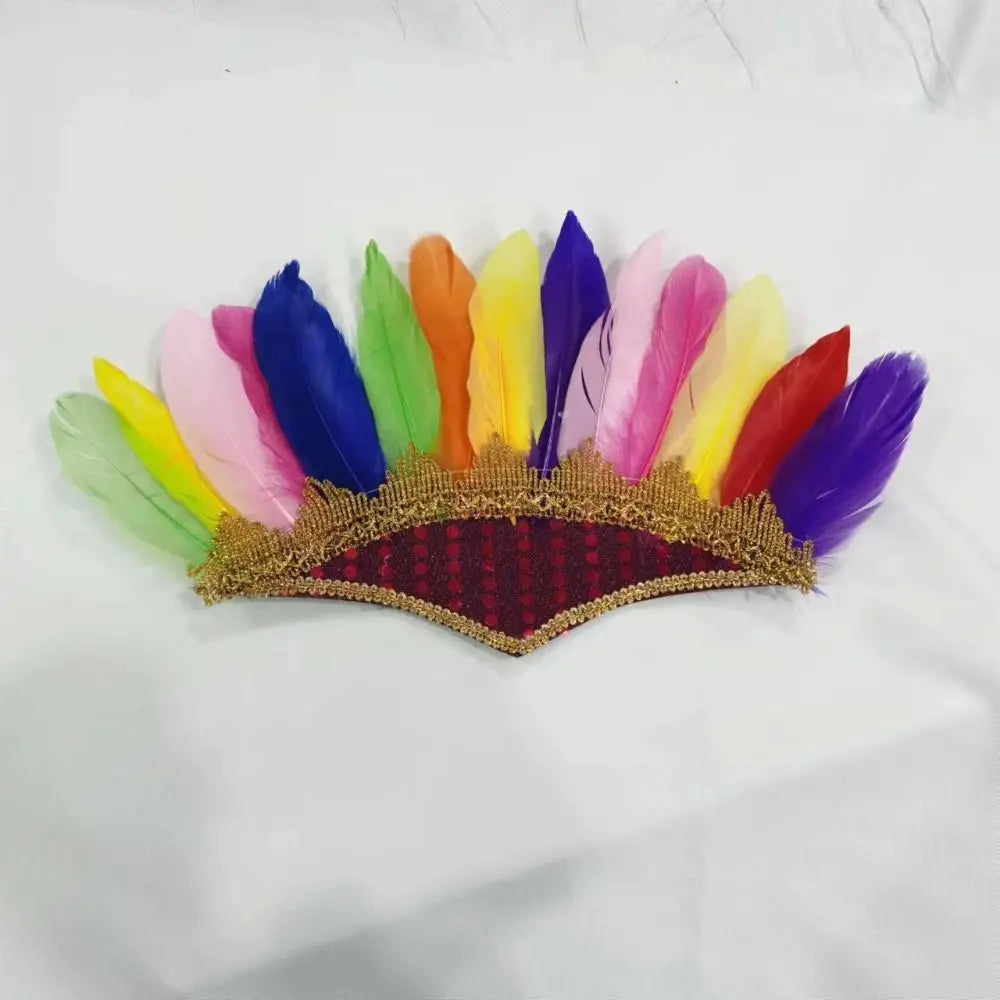 Adjustable Colorful Feather Headdress – Carnival & Costume Costume Headdress Qme
