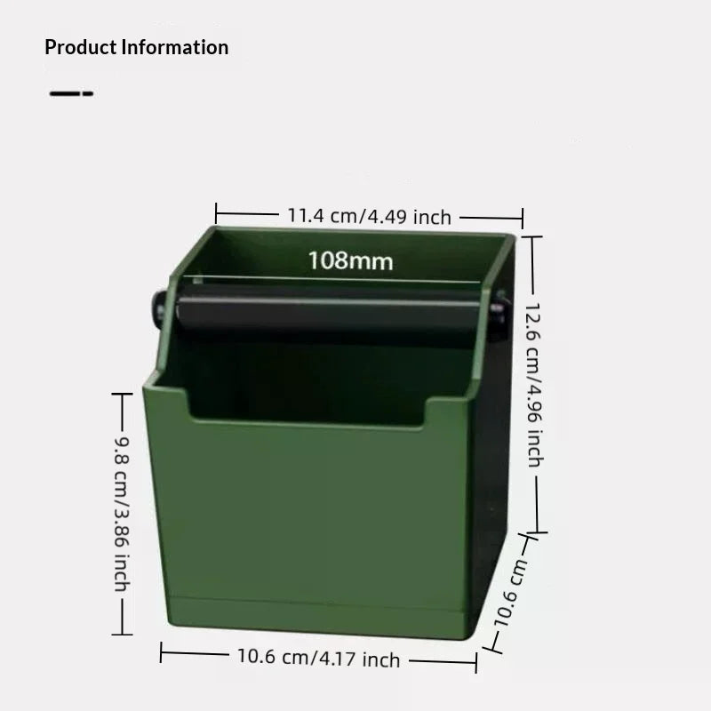 Espresso Knock Box Coffee Grounds Dump Bin | Anti-Slip Espresso Knock Box Qme