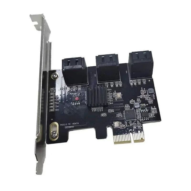 6-Port PCIe SATA III Expansion Card | 6Gbps SATA3 Controller PCIe Storage Controller Qme