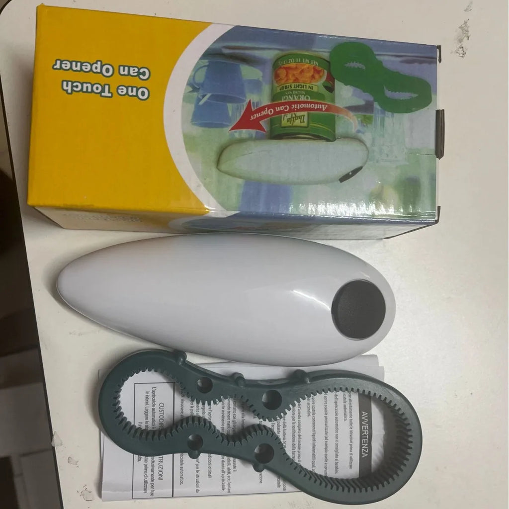 Rechargeable Electric Can & Jar Opener – Portable Stainless Steel Electric Can Opener Qme WHITE