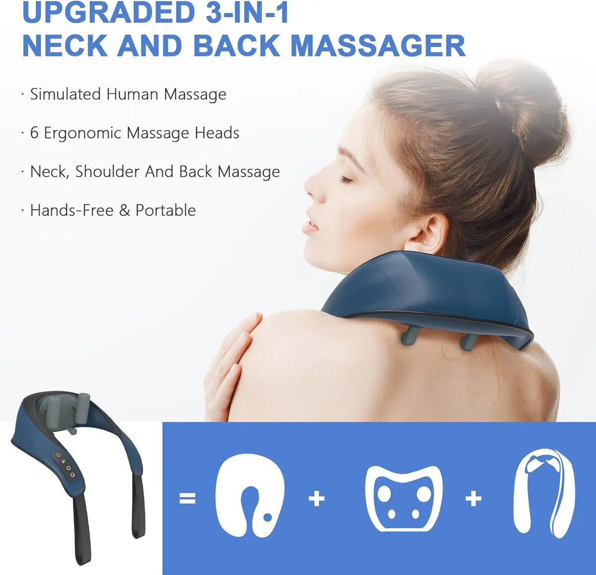KTS Electric Neck & Shoulder Kneading Massager | Trapezius Electric Neck Massager Qst