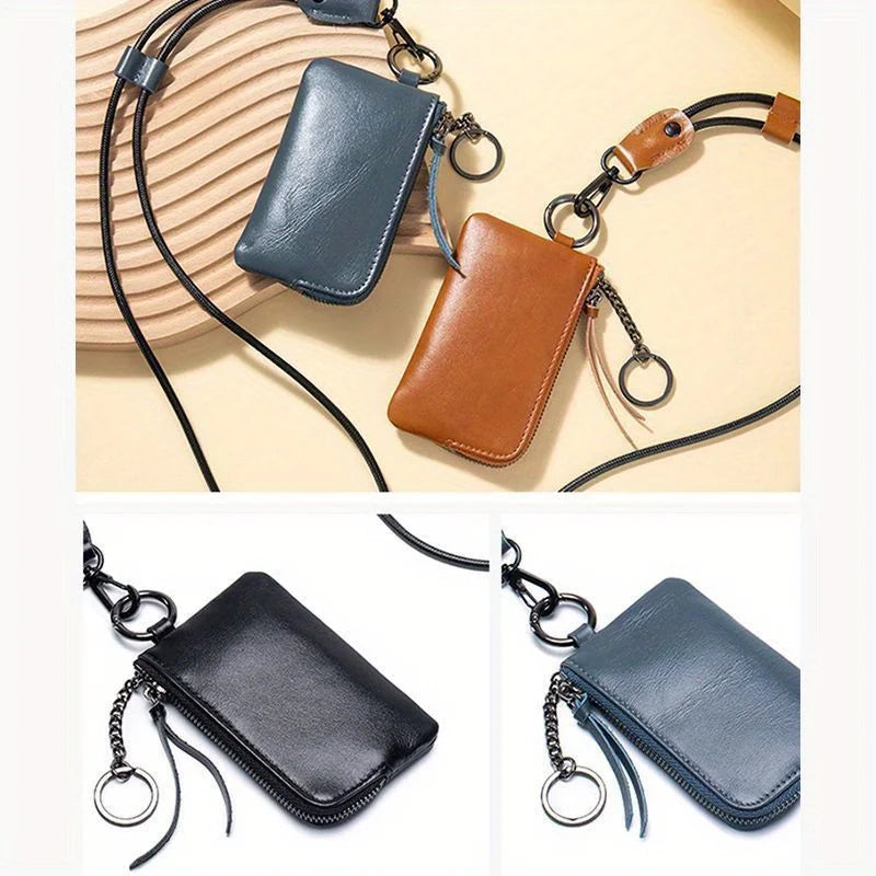 Faux Leather Neck Wallet Mini Coin Purse & Card Holder Neck Wallet Qme