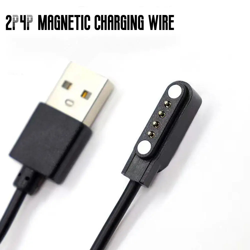 4-Pin Magnetic Smart Watch Charging Cable – Universal Fit Smartwatch Charging Cable Qme