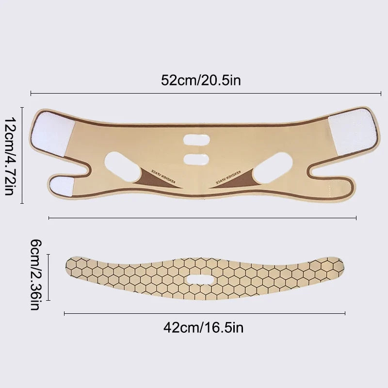 V-Shape Chin & Cheek Lifting Face Band | Elastic Polyester Face Lifting Band Qme