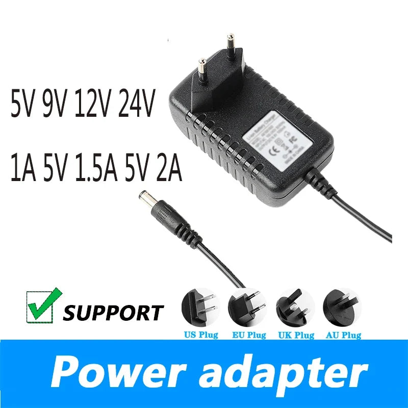 DC Power Supply Adapter 5V 9V 12V 24V – Webcam Charger Cable DC Power Adapter Qme OFF 12V 0.5A