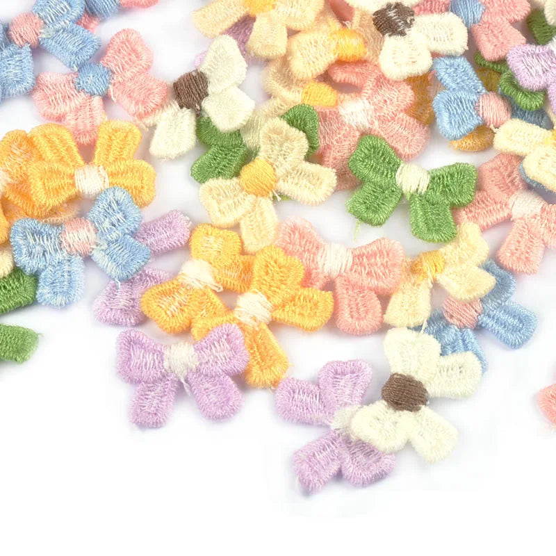 30pcs Macaron Bow Embroidered Patches – DIY Sewing Appliqués Embroidered Sewing Patch Qme