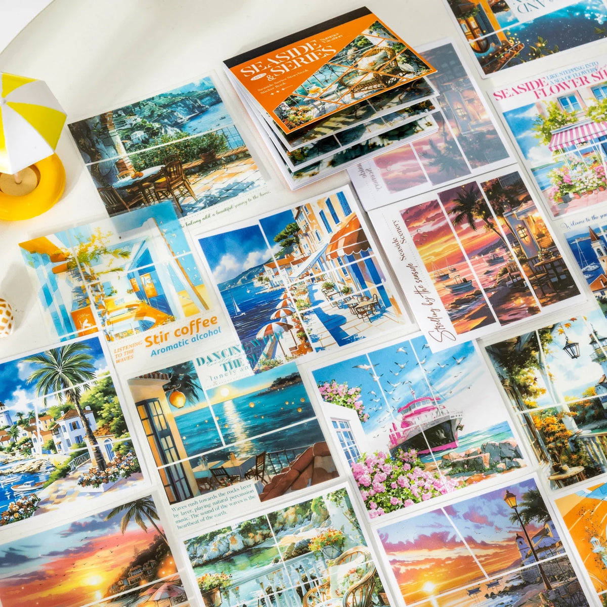 Beautiful Scenery Aesthetic Sticker Book – 120 Sheets, 24 Designs Decorative Sticker Book Qme