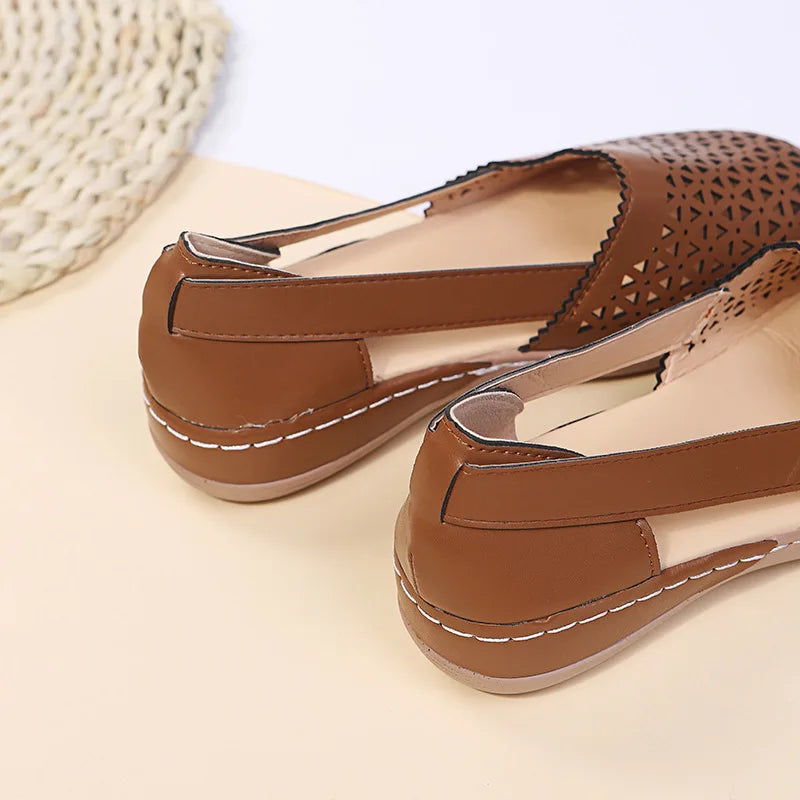 Women's Retro Button Mary Jane Flat Sandals – Sizes 35–43 Women's Flat Sandals Qst