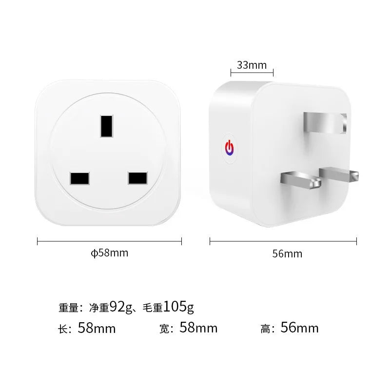 Zigbee Smart Socket – Voice & Phone Remote Control Plug Zigbee Smart Plug Qme