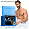 Men's 3-in-1 Bath Soap – Witch Hazel, Aloe & Moisturizing Oil Men's Bar Soap Qme 100g