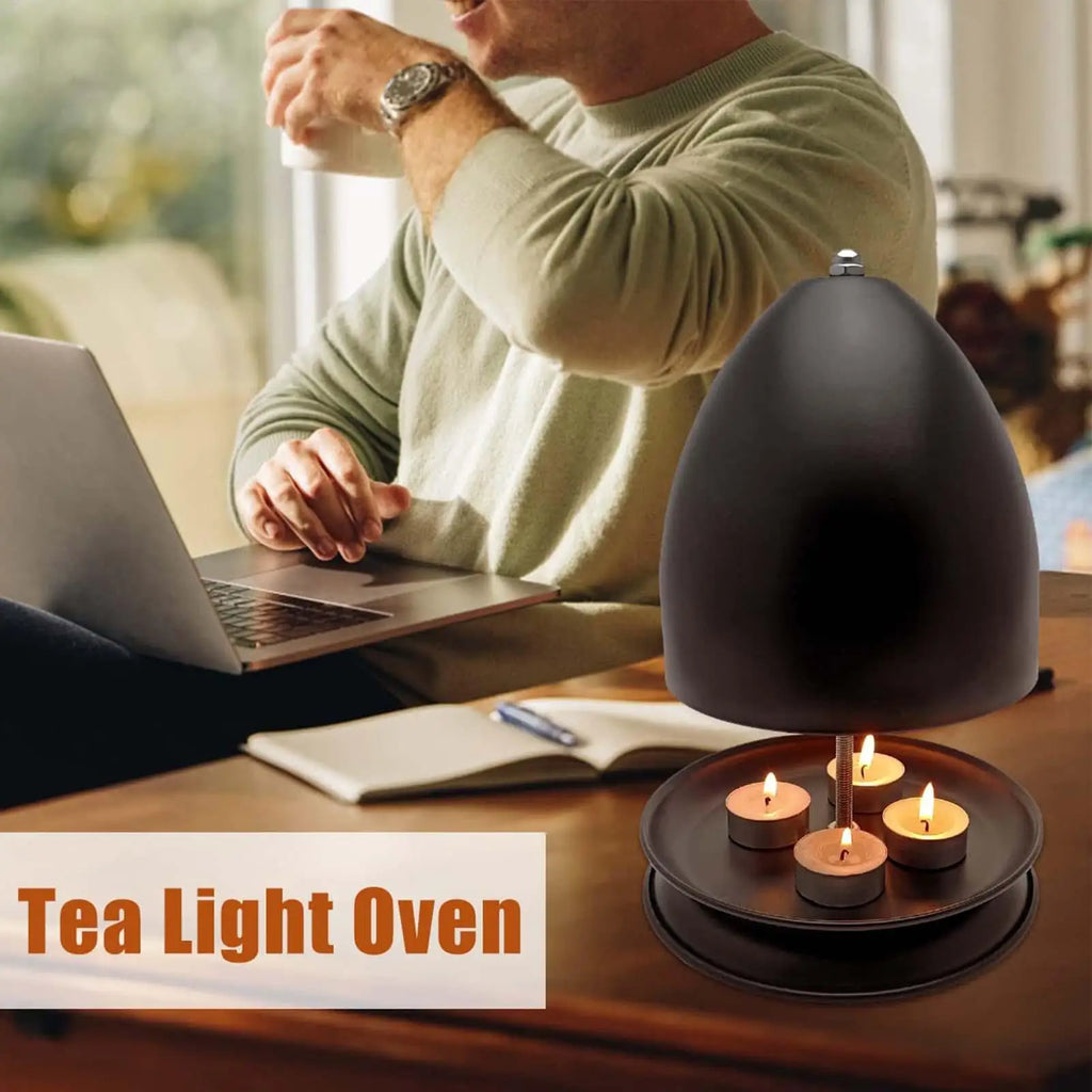 Metal Tea Light Heater & Candle Warmer – Large Base Oven Candle Warmer Stand Qme