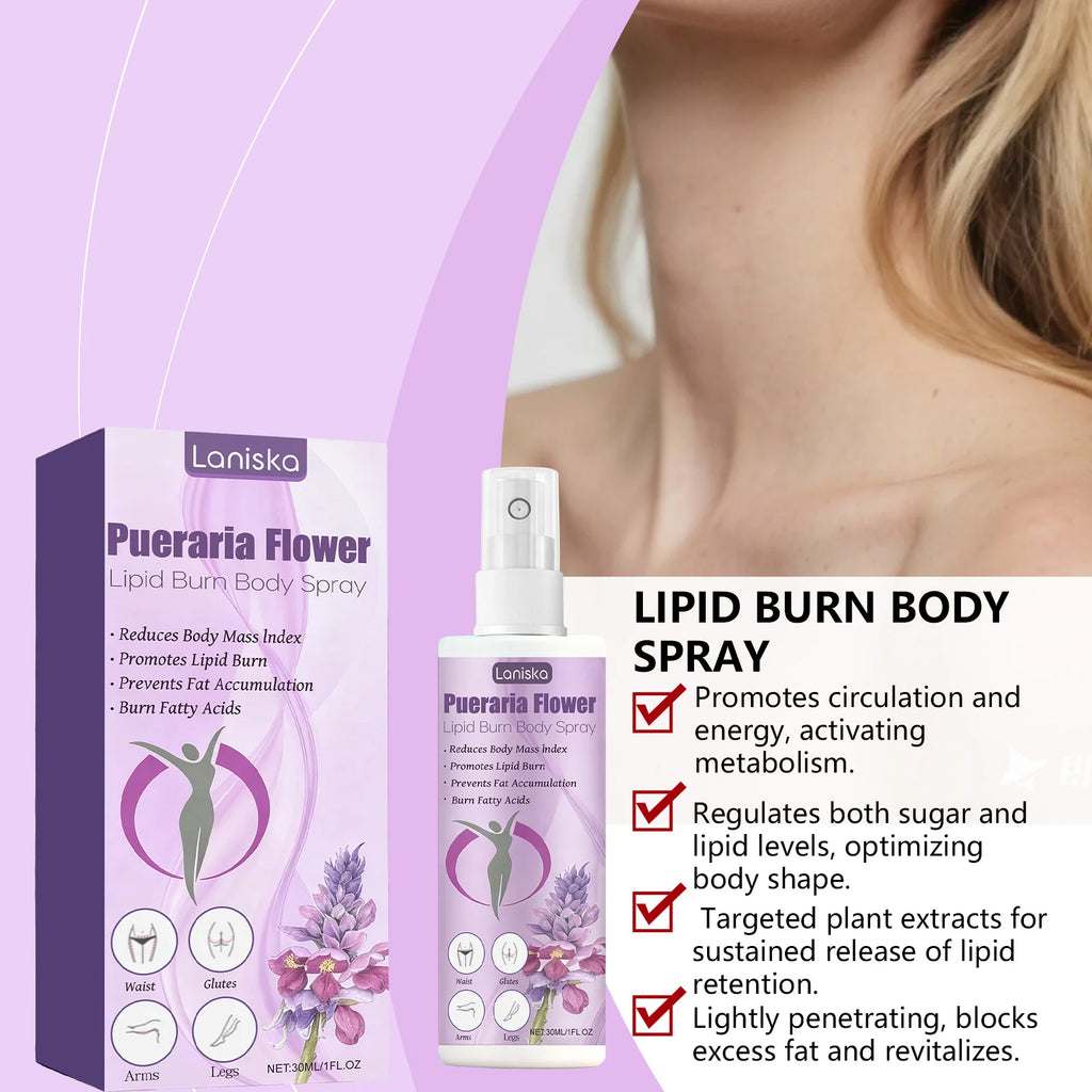 Laniska Pueraria Mirifica Body Spray – Non-Greasy Daily Mist Body Care Spray Qst