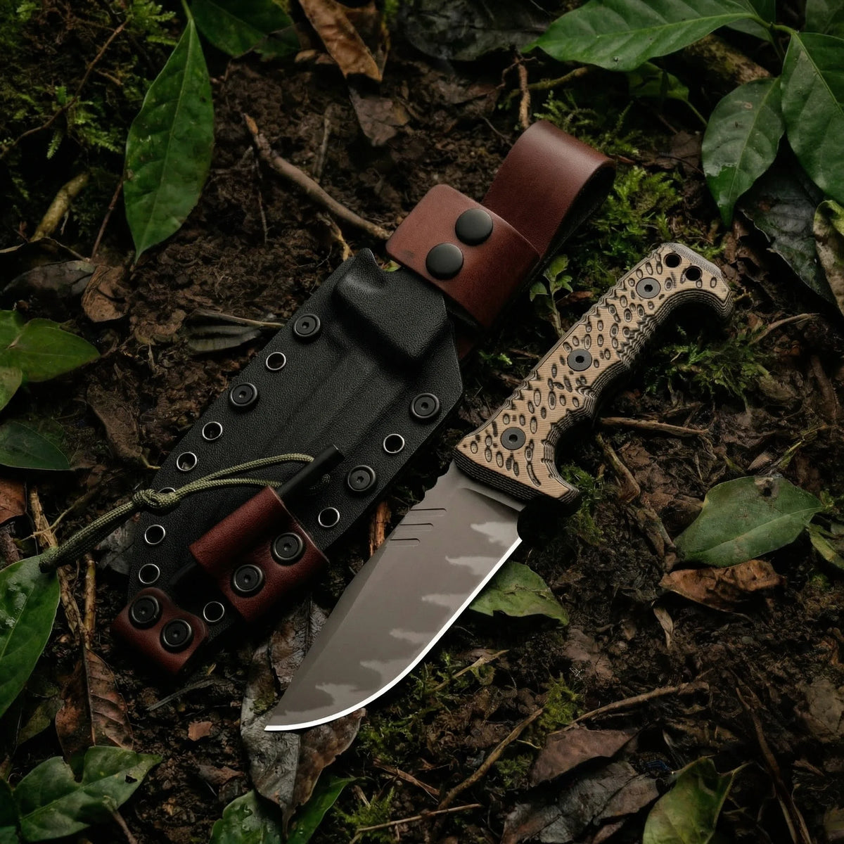 Fixed Blade Camping Knife – Stainless Steel with Sheath Fixed Blade Knife Qst