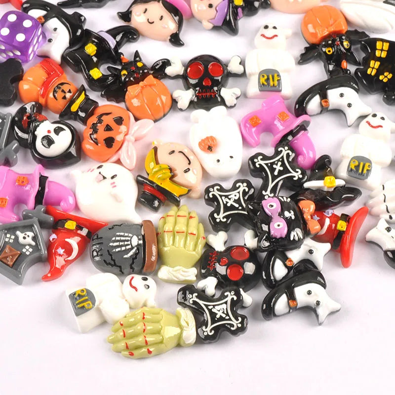 Halloween Resin Flatback Embellishments – DIY Craft Cabochons Craft Embellishments Qme