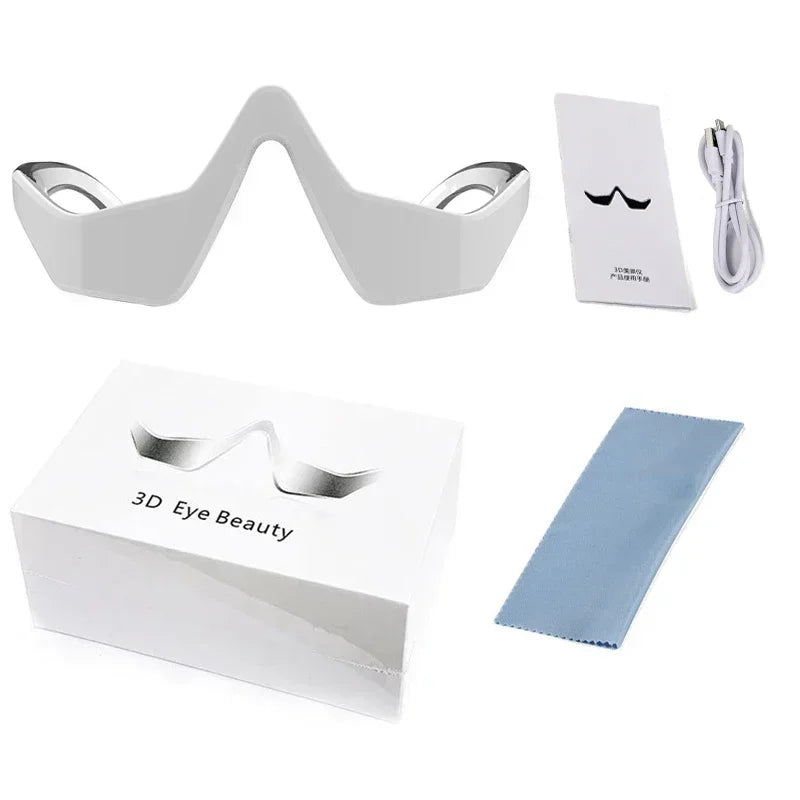 Vilnason EMS Eye Massager – Red Light & Micro-Current Device Eye Massager Qst White