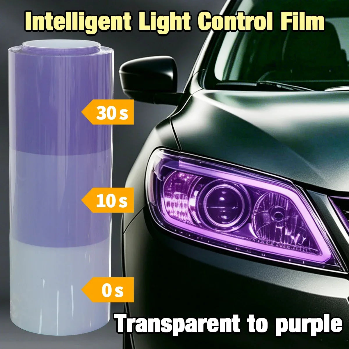 UV Color Change TPU PPF Photochromic Car Headlight Film Headlight Protection Film Qme