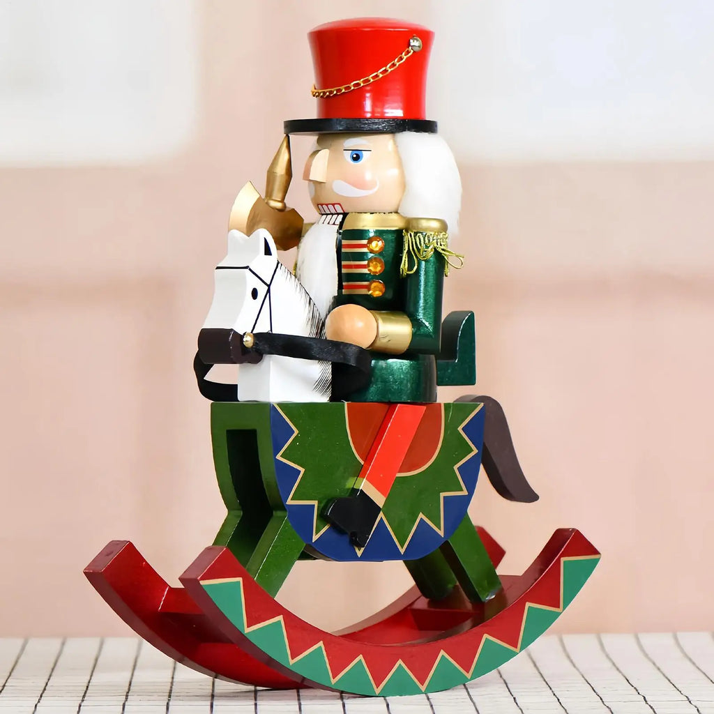 Retro Wooden Nutcracker Christmas Statue | Holiday Figurine Christmas Figurine Qme