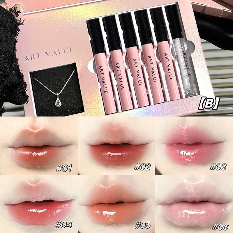Art Value Love Letter Lip Set – Long-Lasting Lip Mud & Glaze Lip Makeup Set Qme A2401-B