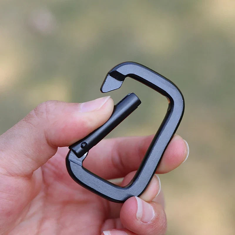 Aluminum Square-Ring Carabiner Snap Hook Clip | 2 Colors Carabiner Clip Qme